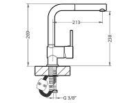 Смеситель для кухни Alveus AZETA-P CHR VA 1096119 схема 6
