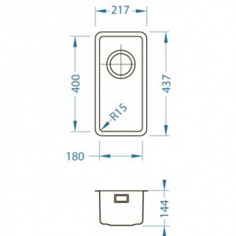 Мойка для кухни Alveus KOMBINO 10 SAT-90 в комплекте с сифоном 18х40х14,4 см ФОТО