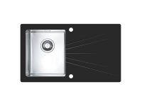 Мойка для кухни Alveus KARAT 10 левая в комплекте с сифоном 86х50 см схема 1