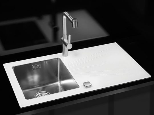 Мойка для кухни Alveus KARAT 10 левая в комплекте с сифоном 86х50 см схема 3