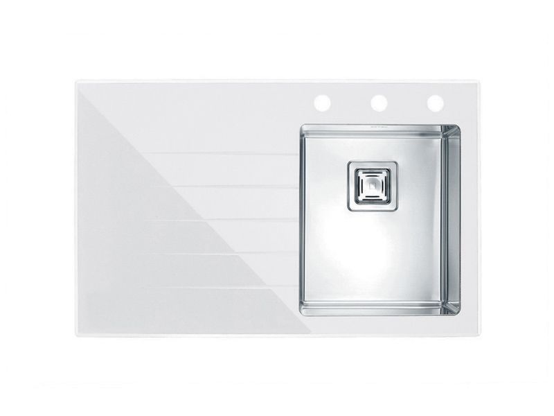 Изображение Мойка для кухни Alveus CRYSTALIX 10 правая с сифоном дозатором коландером 86х54 см