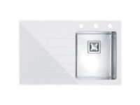 Мойка для кухни Alveus CRYSTALIX 10 правая с сифоном дозатором коландером 86х54 см схема 1