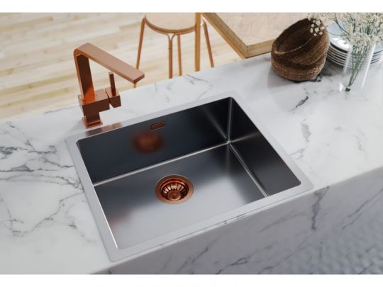 Мойка для кухни Alveus QUADRIX MONARCH 50 с выпуском без сифона 55х45х20 см схема 8