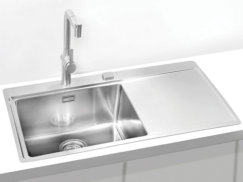 Мойка для кухни Alveus PURE 50L KMB-90 левая в комплекте с сифоном 86х52,5 см ФОТО