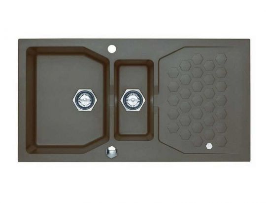 Мойка для кухни Alveus SENSUAL 70 GRANITAL+ 1+1/2 с сифоном 98х52 см схема 3