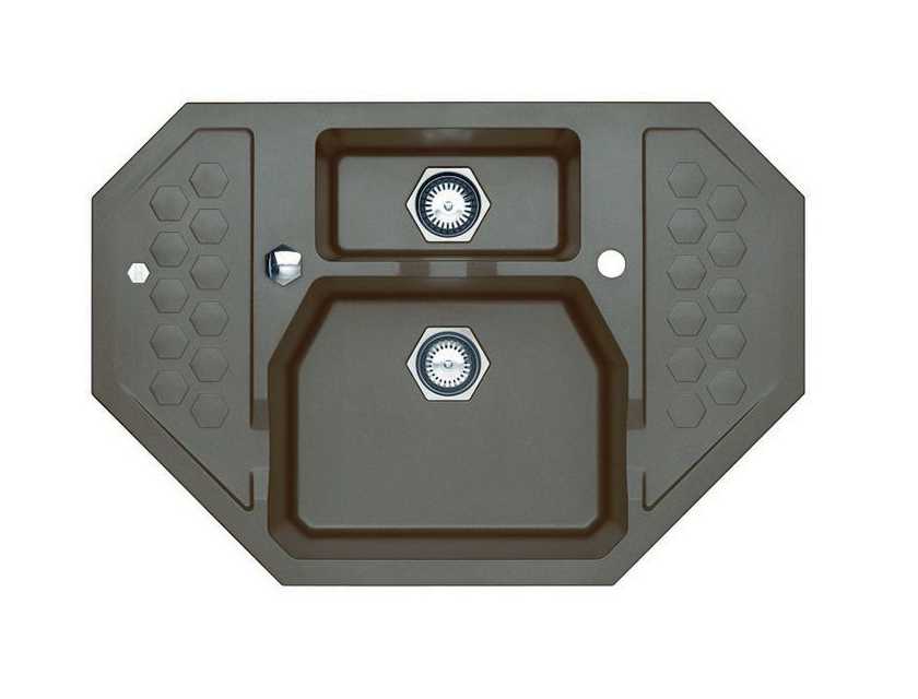 Мойка для кухни Alveus SENSUAL 60 GRANITAL+ 1+1/2 с сифоном 90х61х20 см ФОТО