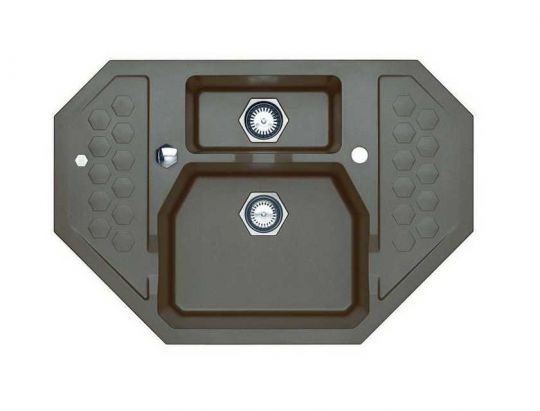 Мойка для кухни Alveus SENSUAL 60 GRANITAL+ 1+1/2 с сифоном 90х61х20 см схема 3