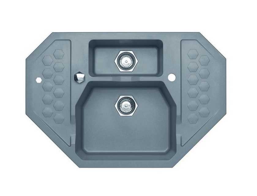 Мойка для кухни Alveus SENSUAL 60 GRANITAL+ 1+1/2 с сифоном 90х61х20 см ФОТО