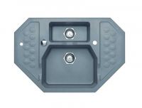 Мойка для кухни Alveus SENSUAL 60 GRANITAL+ 1+1/2 с сифоном 90х61х20 см схема 4