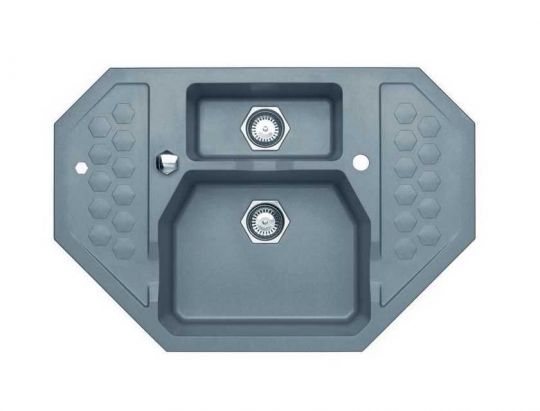 Мойка для кухни Alveus SENSUAL 60 GRANITAL+ 1+1/2 с сифоном 90х61х20 см схема 4