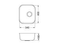 Мойка для кухни Alveus VARIANT MONARCH 40 с выпуском без сифона 34х40х18,5 см схема 6