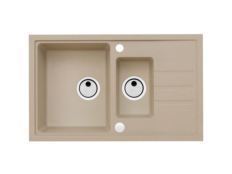 Мойка для кухни Alveus INTERMEZZO 70 GRANITAL 1+1/2 в комлекте с сифоном 78х48х20 см ФОТО