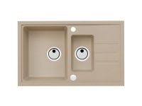 Мойка для кухни Alveus INTERMEZZO 70 GRANITAL 1+1/2 в комлекте с сифоном 78х48х20 см схема 2