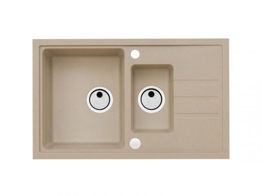 Мойка для кухни Alveus INTERMEZZO 70 GRANITAL 1+1/2 в комлекте с сифоном 78х48х20 см схема 2