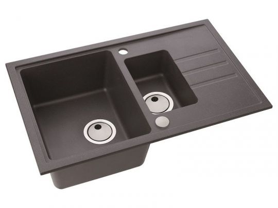 Мойка для кухни Alveus INTERMEZZO 70 GRANITAL 1+1/2 в комлекте с сифоном 78х48х20 см схема 4