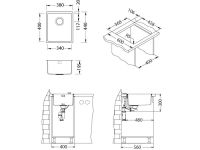 Мойка для кухни Alveus KOMBINO 20 KMB 90 FI F/S в комплекте с сифоном 38х44 см схема 6