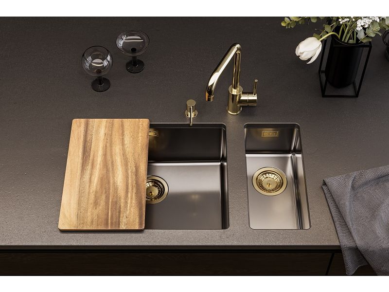 Мойка для кухни Alveus KOMBINO 10 MONARCH SAT-90 U с выпуском без сифона 21,7х43,7х14 см ФОТО