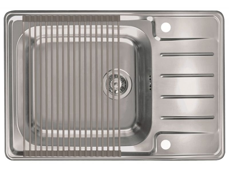 Мойка для кухни Alveus PRAKTIK 120 SAT-90 в комплекте с сифоном 79х50 см ФОТО