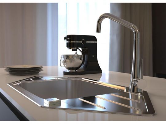 Мойка для кухни Alveus PRAKTIK 130 SAT 90 FI в комплекте с сифоном 98,5х50 см схема 2