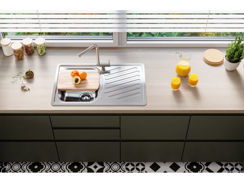 Мойка для кухни Alveus ELEGANT 30 FI в комплекте с сифоном 81х51 см ФОТО