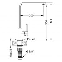 Смеситель для кухни Alveus GENESIS JENNY 112906 схема 5