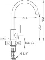 Смеситель для кухни Alveus GENESIS KATI 112917 схема 5 Смеситель для кухни Alveus GENESIS KATI 112917 схема 5