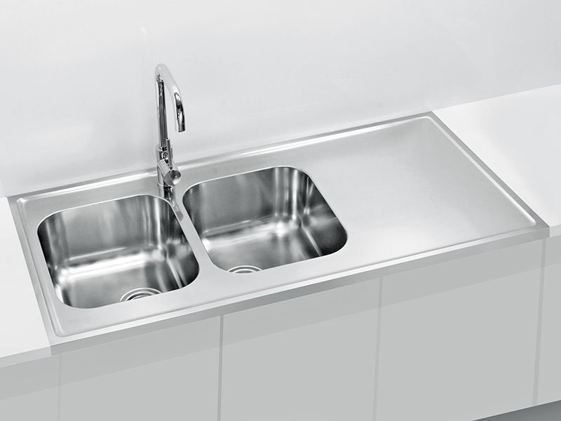 Мойка для кухни накладная Alveus CLASSIC PRO 100 SAT-90 в комплекте с сифоном 120х60 см ФОТО