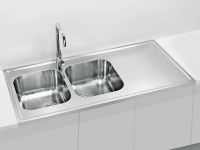 Мойка для кухни накладная Alveus CLASSIC PRO 100 SAT-90 в комплекте с сифоном 120х60 см схема 2