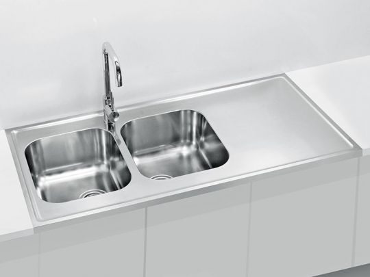 Мойка для кухни накладная Alveus CLASSIC PRO 100 SAT-90 в комплекте с сифоном 120х60 см схема 2