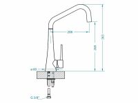 Смеситель для кухни Alveus EDEN 113217 схема 2