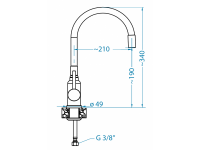 Смеситель для кухни Alveus FLEXA SAT 114701 схема 9
