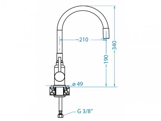 Смеситель для кухни Alveus FLEXA SAT 114701 схема 9