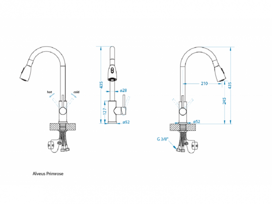 Смеситель для кухни Alveus PRIMROSE PS 114826 схема 10