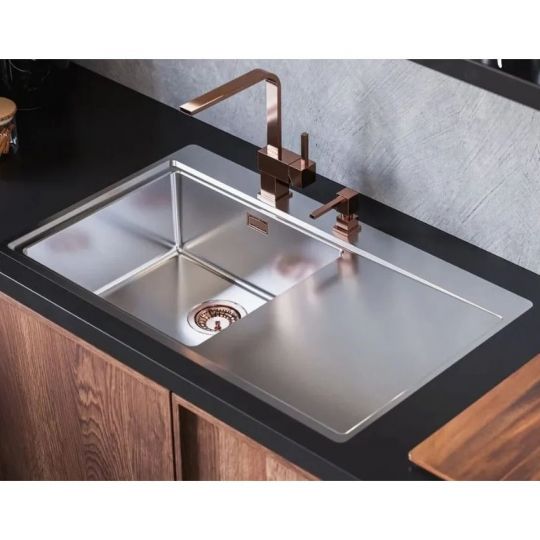 Мойка для кухни Alveus PURE 50L new KMB-90 левая в комплекте с сифоном 86х52,5 см схема 2