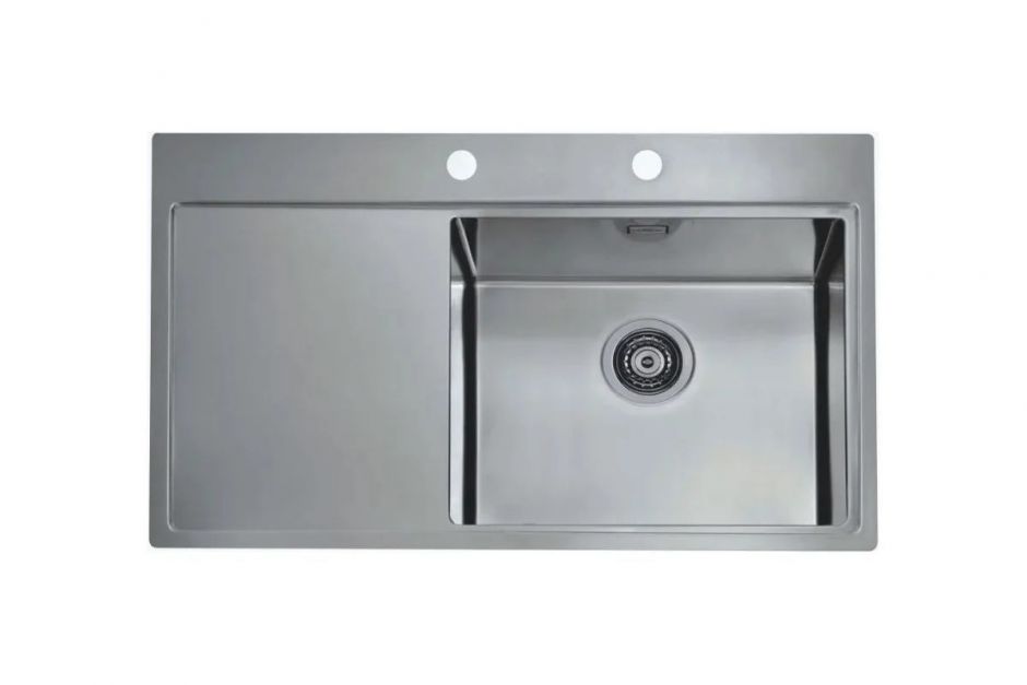 Изображение Мойка для кухни Alveus PURE 50R new KMB-90 правая в комплекте с сифоном 86х52,5 см