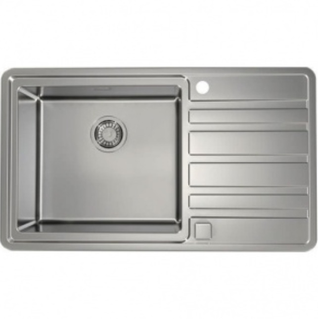 Мойка для кухни Alveus RANDO 50L new SAT левая в комплекте с сифоном 86х50 см