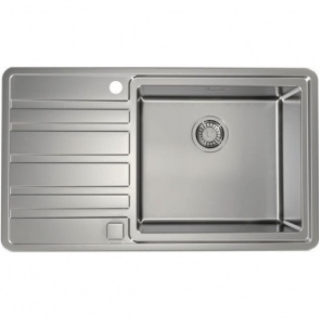 Изображение Мойка для кухни Alveus RANDO 50D new SAT правая в комплекте с сифоном 86х50 см