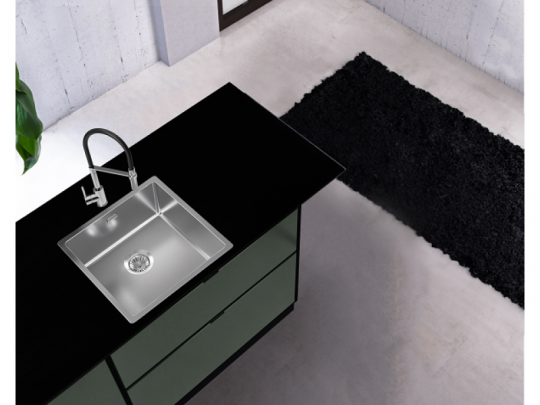 Мойка для кухни Alveus NOX 30 BRS в комплекте с интегрированным сифоном 44х44х20 см схема 2