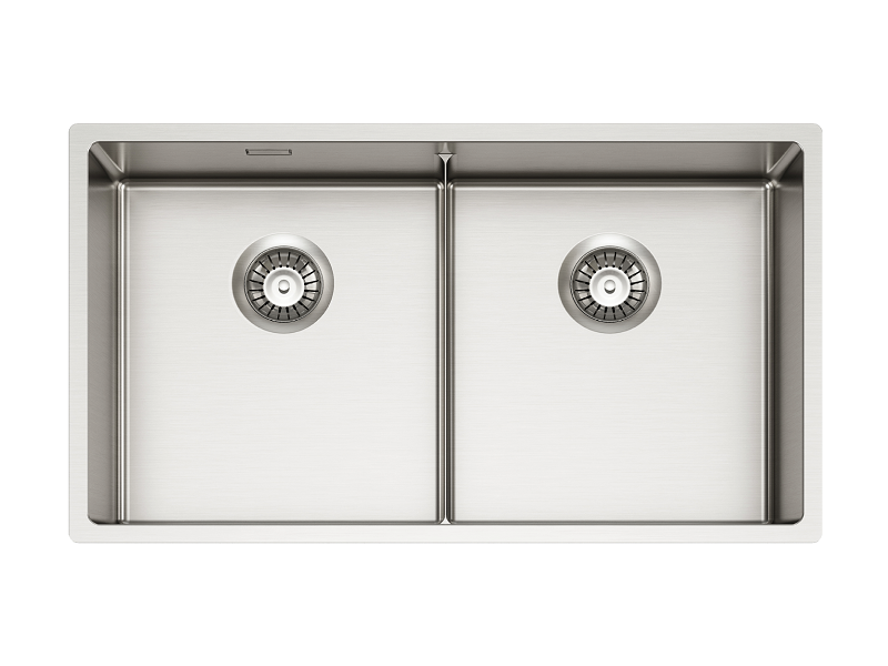 Изображение Мойка для кухни Alveus NOX 80 BRS с интегрированным сифоном 76,2х44х20 см