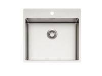 Мойка для кухни Alveus NOX 120 BRS в комплекте с интегрированным сифоном 54х51,5х20 см схема 1