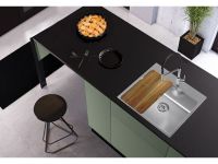 Мойка для кухни Alveus NOX 120 BRS в комплекте с интегрированным сифоном 54х51,5х20 см схема 3