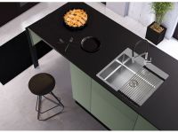 Мойка для кухни Alveus NOX 120 BRS в комплекте с интегрированным сифоном 54х51,5х20 см схема 4