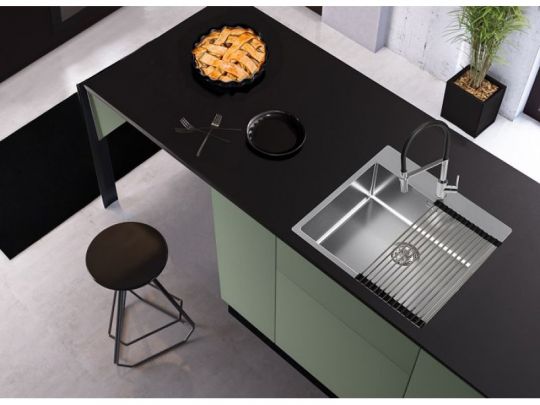 Мойка для кухни Alveus NOX 120 BRS в комплекте с интегрированным сифоном 54х51,5х20 см схема 4