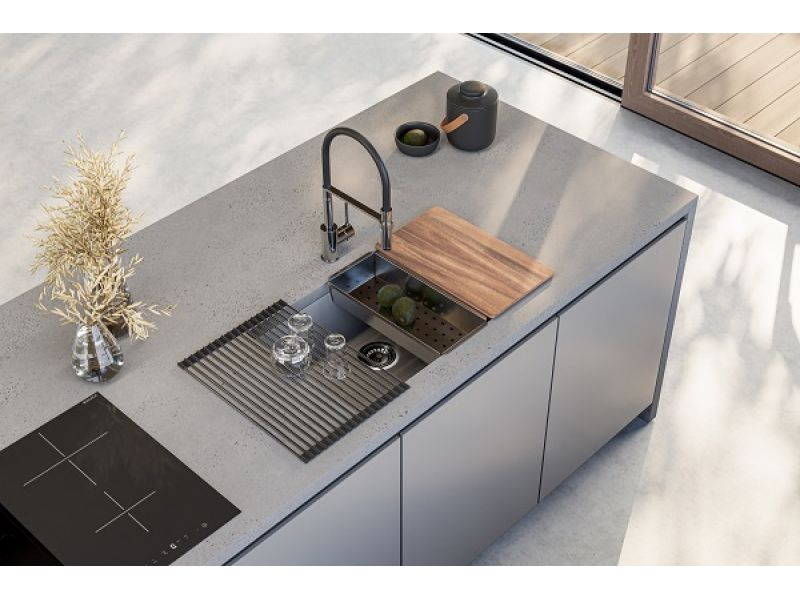 Мойка для кухни Alveus OMNI 40 GRANITAL 75х45х19,8 с сифоном ФОТО