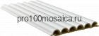 Бамбуковые рифленые панели Pipe white skin 2800*123*15 (1шт=0,3444 кв.м.)