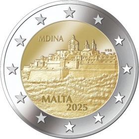 Мдина 2 евро Мальта 2025