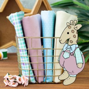 Набор для марафона "Сафари"  Жираф-мальчик в пудрово-голубом Safari