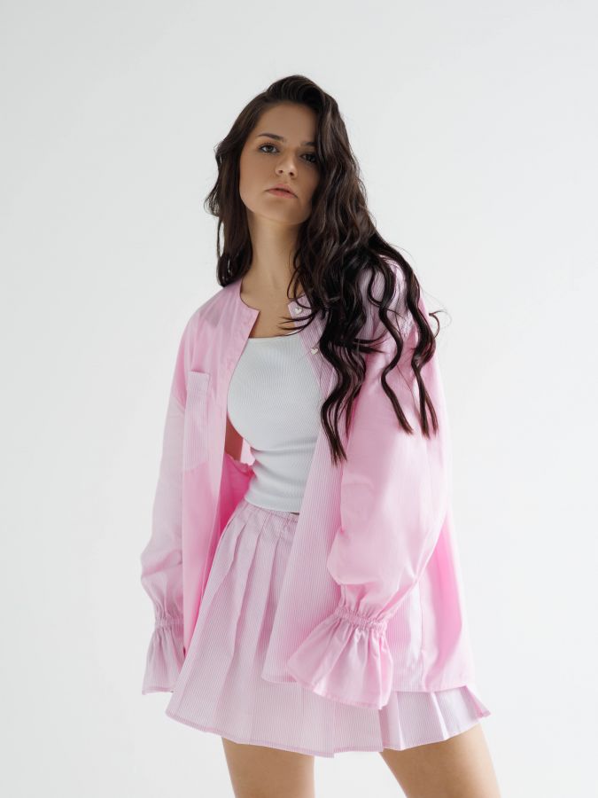 Юбка-шорты в полоску