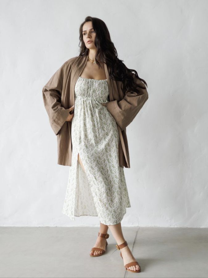 Платье Estate из бамбука "Зеленые ветви"