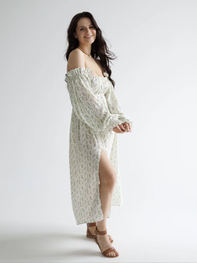 Платье Estate из бамбука "Зеленые ветви"